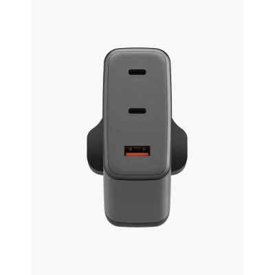 Energea ampcharge mini 100, 2c1a pd/pps/qc3.0 gan wall charger,100w (uk) - gunmetal
